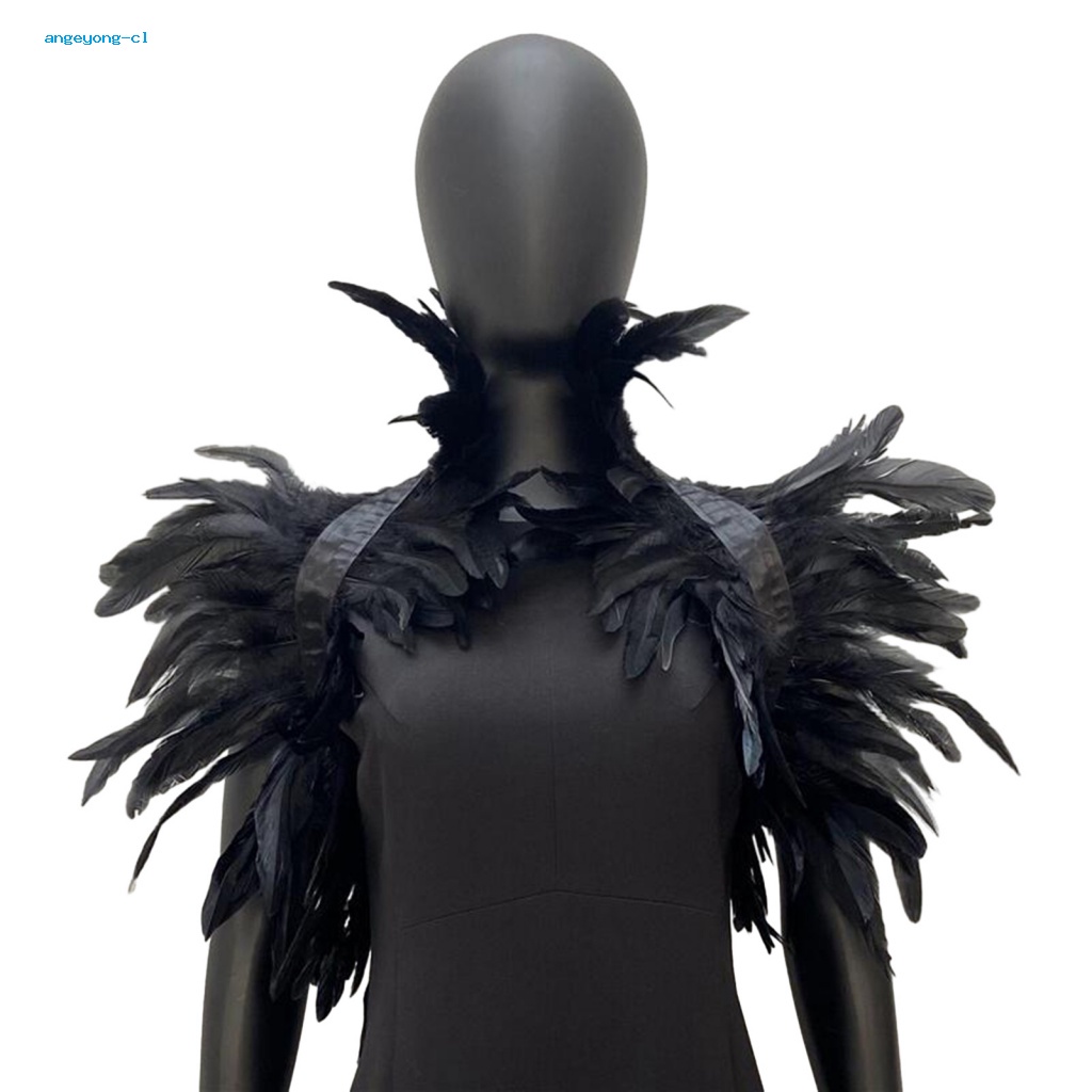 Essential Versatile angeyong Adjustable Feather Shrug Shawl Elegant Dancer Costume Perfect Stage Performances Cosplay... - Image 5