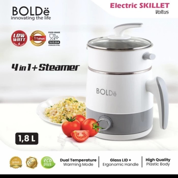 Electric Steamer Pan 4in1 BOLDe Skillet Voltus Low Watt Guarantee