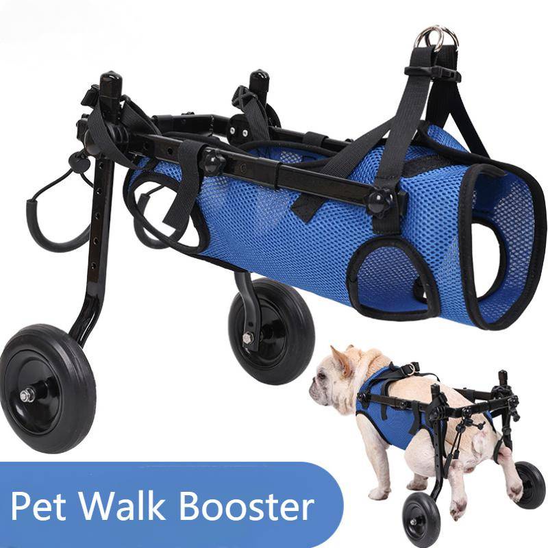 Pet Walk Booster Dog Wheelchair Disability Adjustable Dog Hind Legs Bracket Cat Dog Injured And Weak Rehabilitation Aid Car