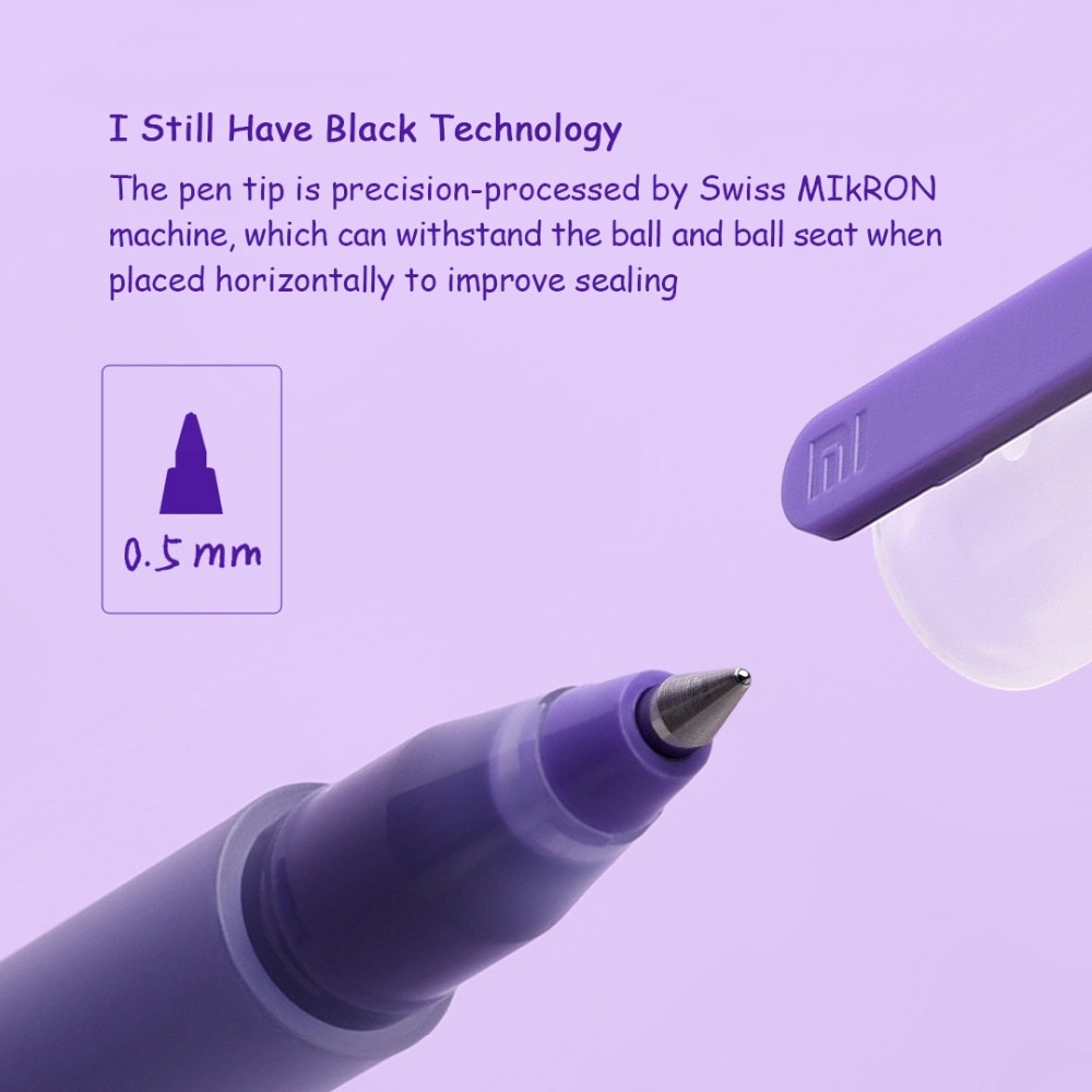 Have Premium 5Pcs Xiaomi Mijia Super Durable Colorful Writing Sign Pen 5 Colors Mi 0.5mm Gel Signing Pens School Offi... - Image 5