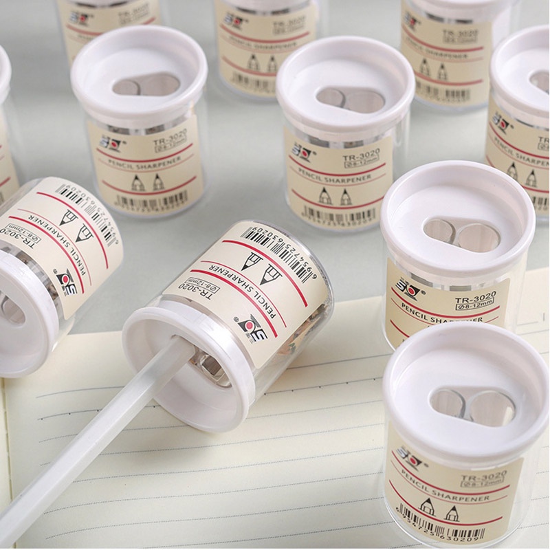 Premium Must Transparent Pencil Sharpener Student Double Hole - Image 4