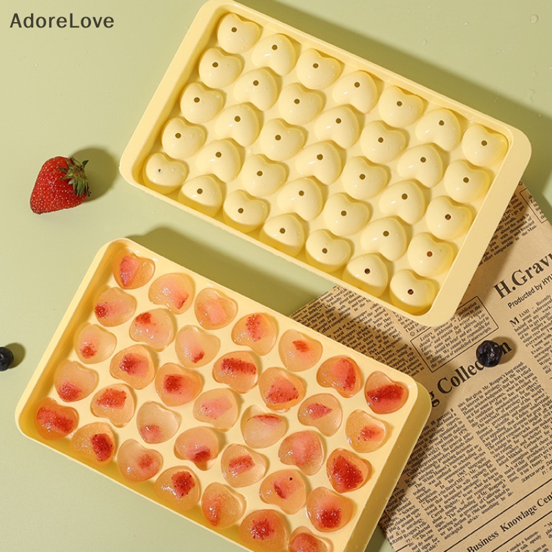 ADL 35 Holes Silicone Ice Cube Mold Heart Shape Ice Tray Frozen Ice Mold Ice Box With Lid Kitchen Tools Accessories LE