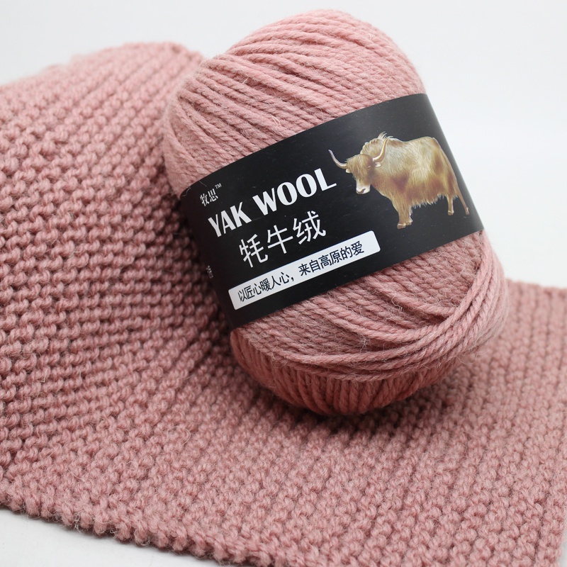 100g Yak Wool Yarn Advanced Wool Soft Warmth Skin Friendly Natural for Hand Knitting Scarves Sweaters Hats Coats Bags Socks