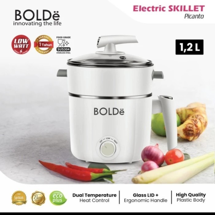 Bolde Electric Pan Skillet Picanto 1.2 Liter Stainless Steel SUS304