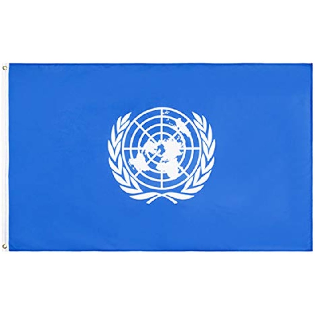 United Nations (UN),NATO,EU Flag Banner Polyester Flag(90*150 cm) Big size Flag, Deluxe Long Lasting Indoor Outdoor Thick Polyester, Fade Resistant, Brass Grommets