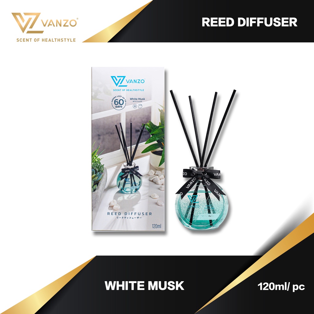 VANZO Reed Diffuser White Musk 120ml