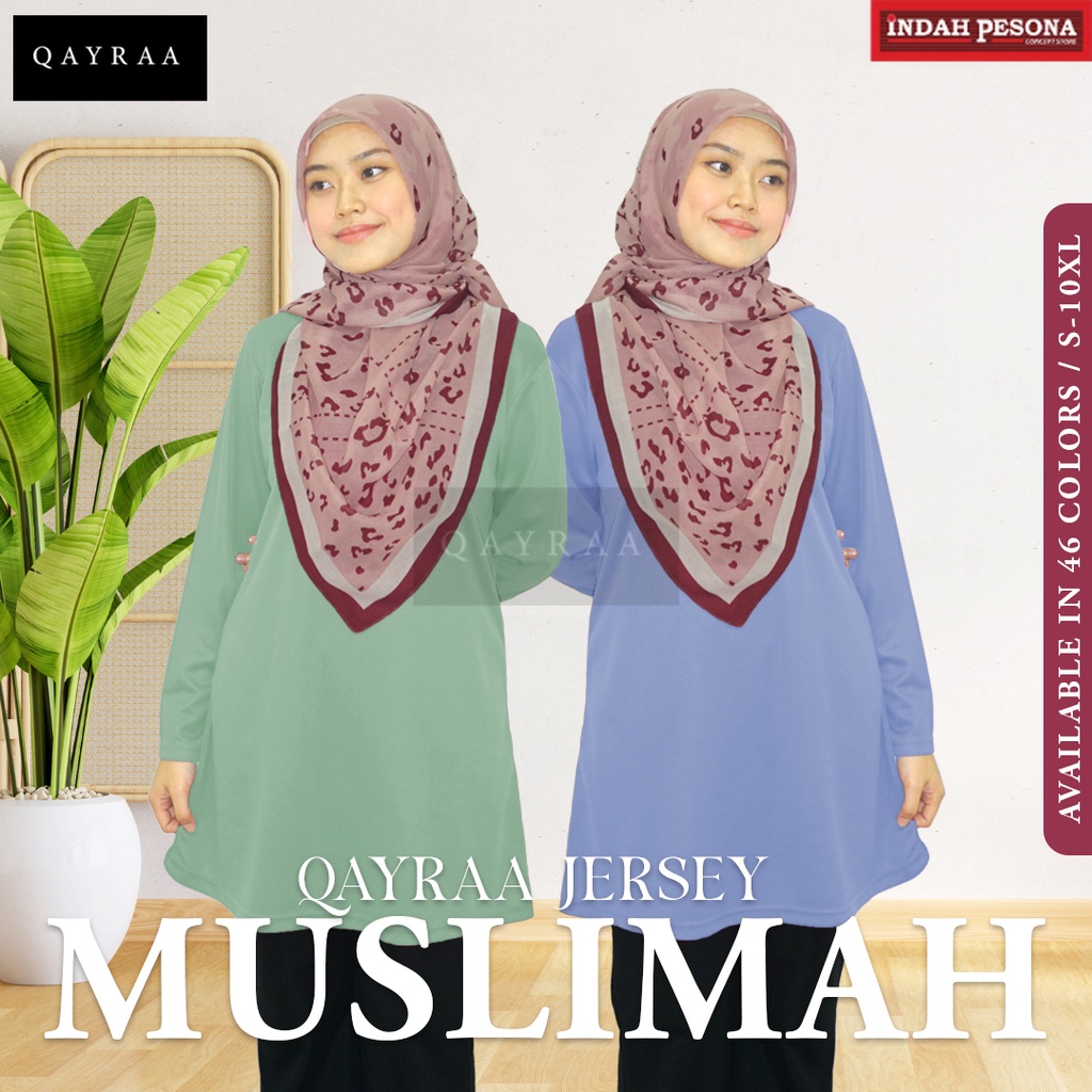 Jersi Muslimah P2 Jersey Muslimah Plain/Baju Sukan Muslimah L.GREEN / L.PURPLE / TURQUOISE /B.BLUE / VIOLET