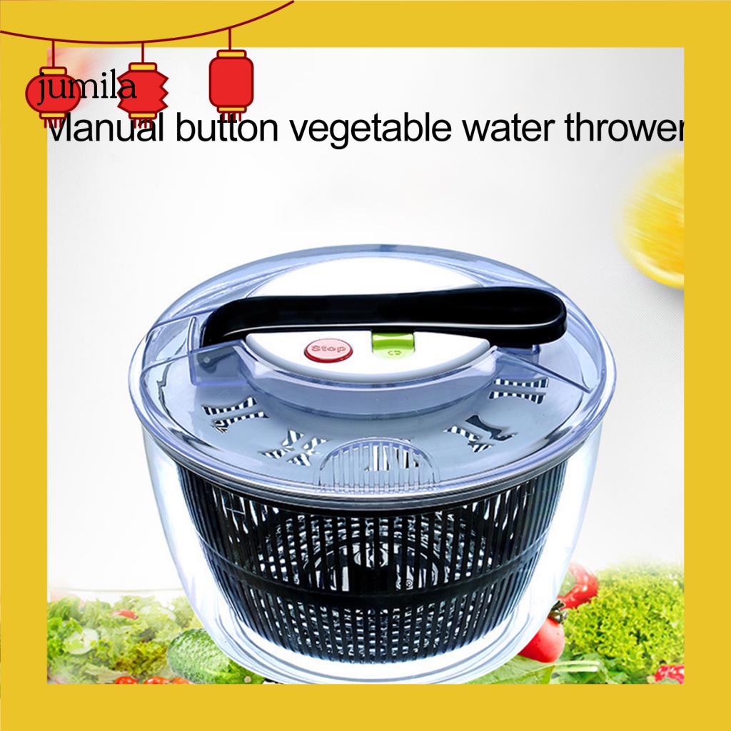 [JU] Versatile 5l Capacity Vegetable Dehydrator Large Capacity 5l Vegetable Dehydrator and Salad Spinner for Home Kitchen Convenient Fruit Washer for Southeast Asian Buyers