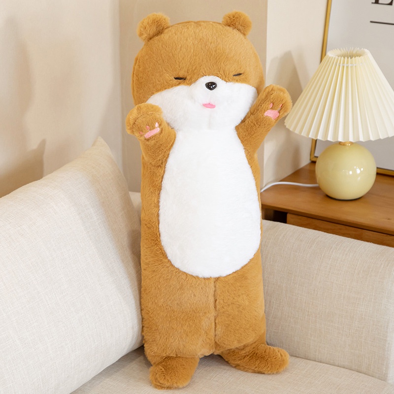 Versatile Premium Cute Bobbi Bear Long Pillow Doll Plush Toys Holiday Gifts Soft Baby Quality Multi