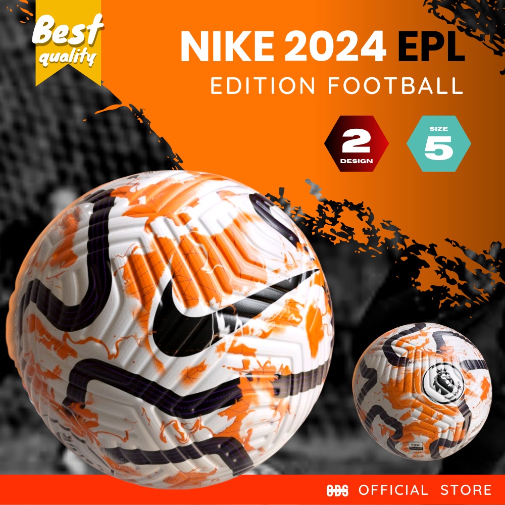 Football Laminate Bola Sepak EPL 2024 Match Ball Aerowsculpt Technology Soccer Nike Adidas Tahan Lasak 足球