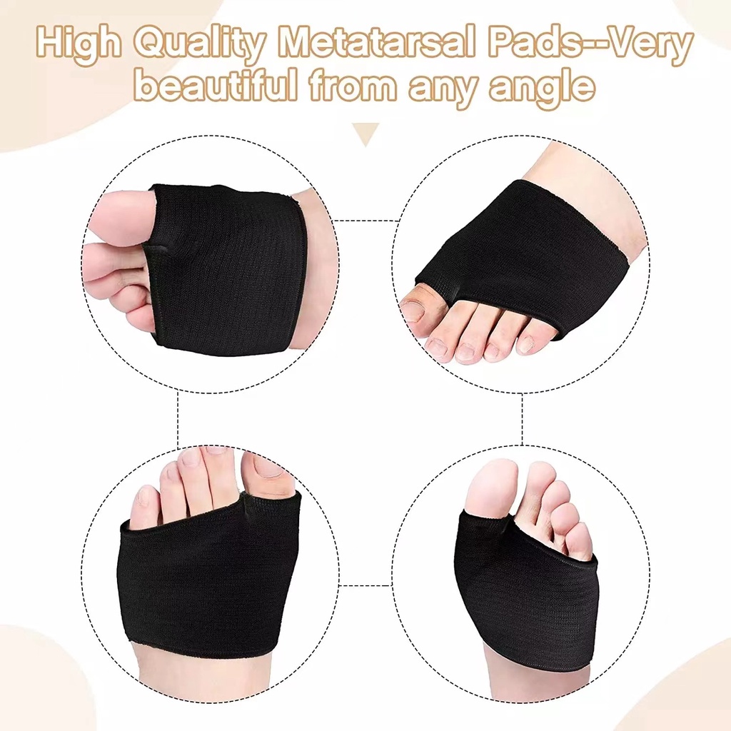 Duty Build Gel Sleeve Painful Metatarsal Heads Forefoot Pads Support Metatarsalgia Relief Calluses Toe Pad Inserts Fe... - Image 4