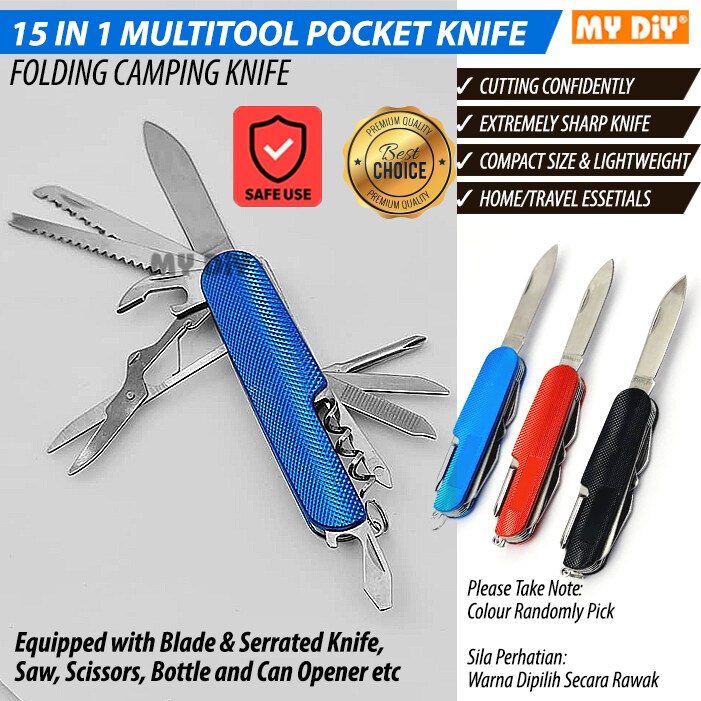 Discount !!! 15 IN 1 Multitool Pocket Knife Multifunction Survivor Knife Adventure Camping Outdoor Tool