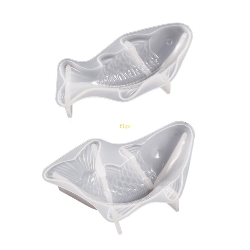 flgo Goldfish Silicone Mold Unique Aromatherapys Candle Resin Molds Fish Gypsum Ornaments Mold Home Decors Durable Tool