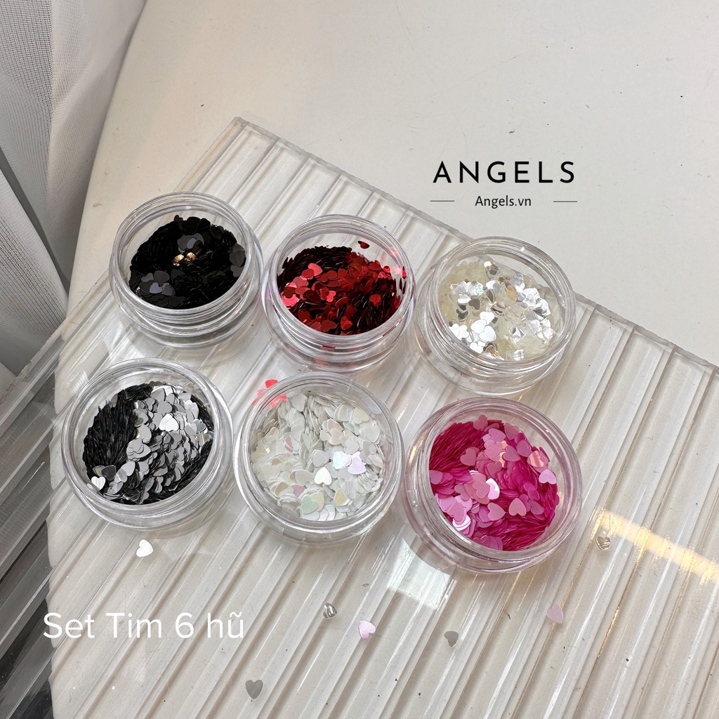Heart-shaped nail decoration glitter Set, nail decoration accessories