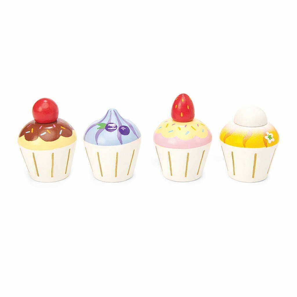 Le Toy Van Cupcakes Eco-Friendly Children's Wooden Food Toys Imaginative Play for Ages 3+