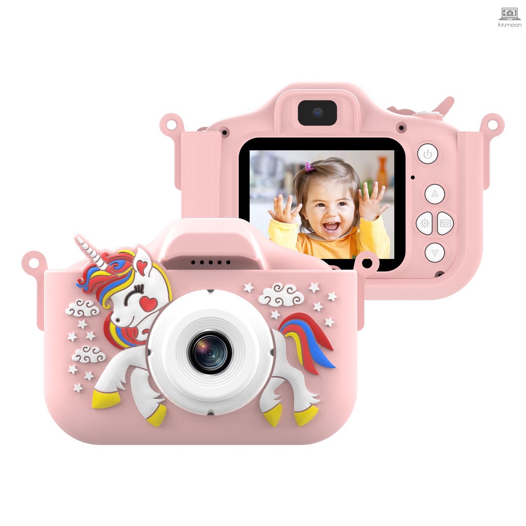 1080P Cute Digital Camera Kids Camera 48MP HD Children Camera Kids Selfie Camera for Boys And Girls with 2.0-inch IPS Sc
