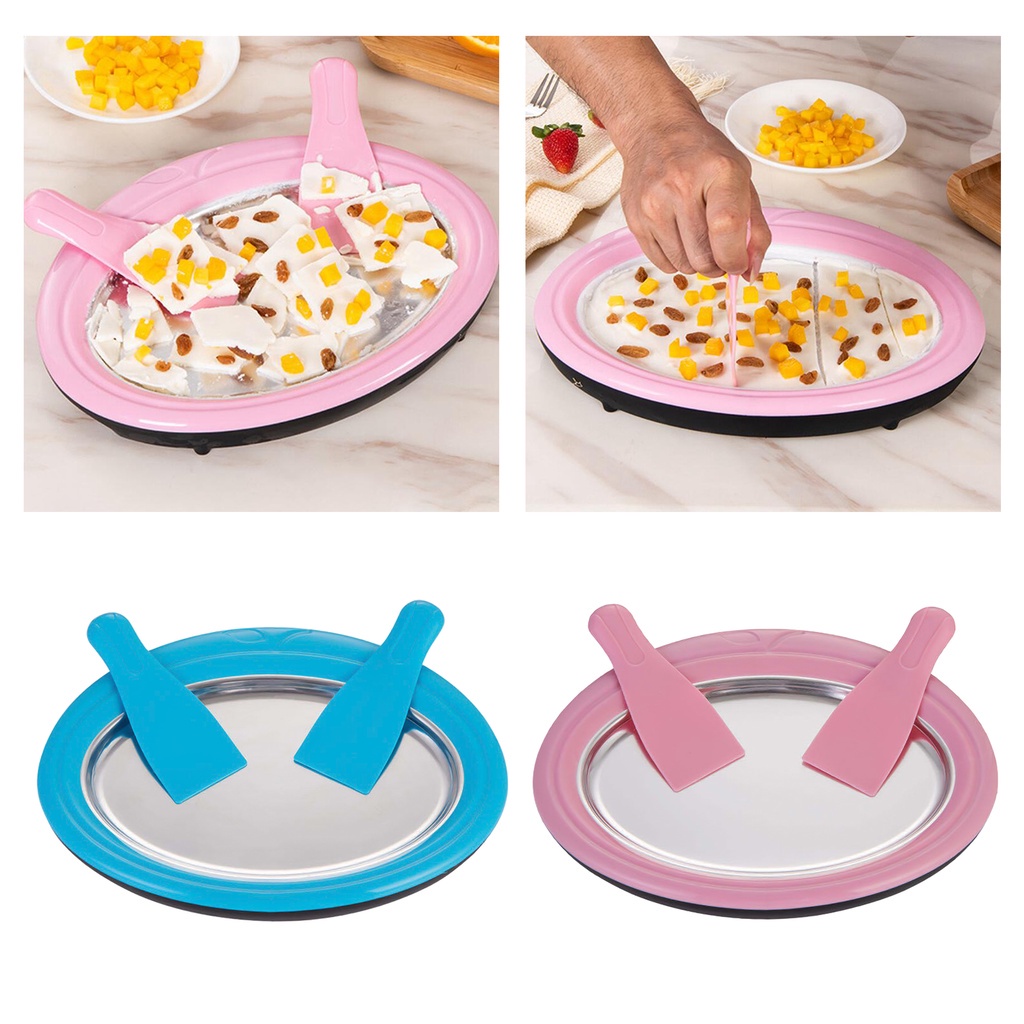 [SIMPLELOVE]Rolled Ice Cream Maker with 2 Spatulas for Healthy Homemade Rolled Ice Cream