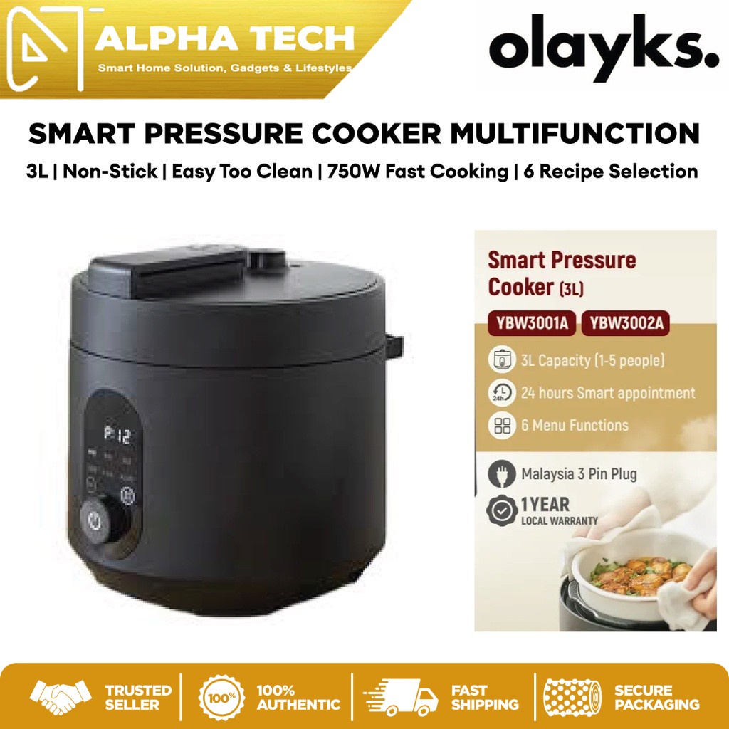 Olayks Electric Smart Pressure Cooker Multifunction Rice Cooker (3L) 1Year Warranty