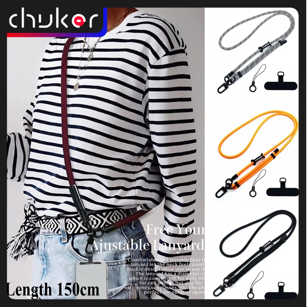 7mm 150cm LengthUniversal Phone Lanyard with Crossbody Strap and Card Neck Cord