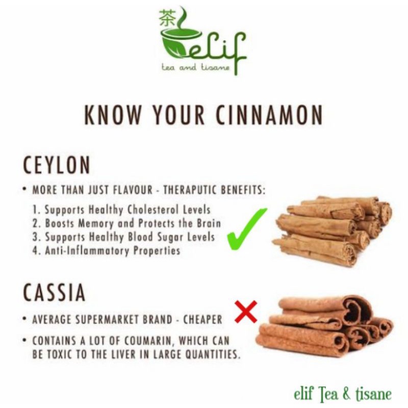 Daily Accessory ELIF TEA Ceylon Cinnamon : Pure Srilanka (30 Bag) z1 Portable Trendy - Image 3