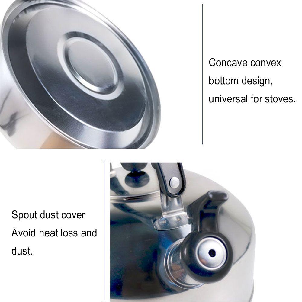 Reliable Premium GOGUVO 3L Whistling Kettle Stainless Steel Hiking Cooking Ergonomic Handle Teakettle Durable Stable - Image 5