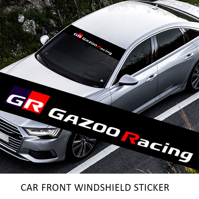 Multi Versatile Car Windscreen Windshield Sticker BLACK Decorative Stickers Toyota GR Sport VIos Yaris Corolla Cross ...