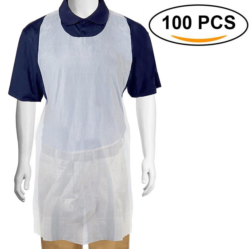 Essential Have S 100 Pcs Plastic Disposable PE Clear Aprons Cooking - Image 3