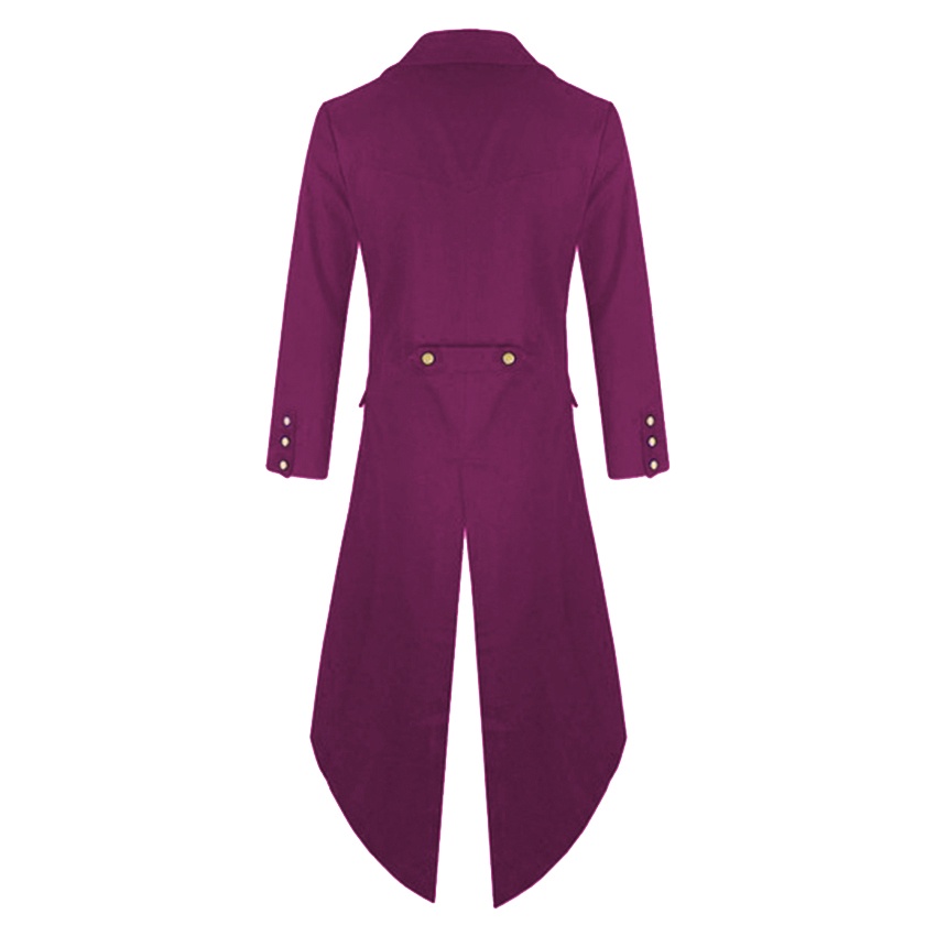 Reliable Have Medieval Retro Men's Punk Tuxedo Solid V-Neck Long Sleeve Top Single Breasted Cosplay Uniform Costume H... - Image 4