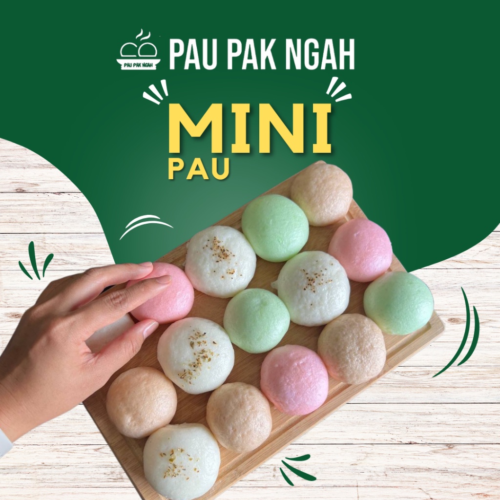 (PAU PAK NGAH) MINI Mushroom Carbonara Cheese Beef Bolognese Pandan Kacang Merah Coklat Kelapa