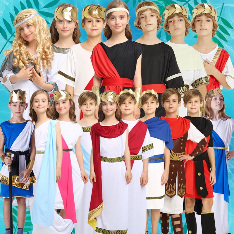 New Style Children's Performance Costume Children's Performance Costume Ancient Greece Zeus Children Ancient Roman Princess Prince Costume Greek Wisdom Costume