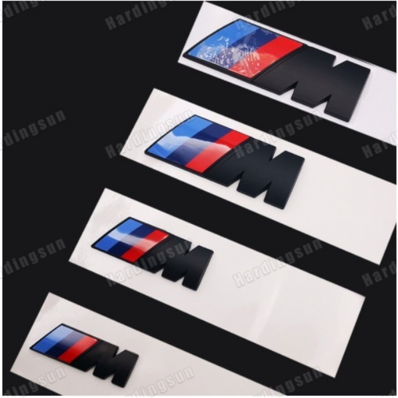 Car Sticker BMW M Logo Power Sport f30 g20 g30 E90 M3 M5 M7 Auto Front Grille Emblem Accessories ABS  Car Material