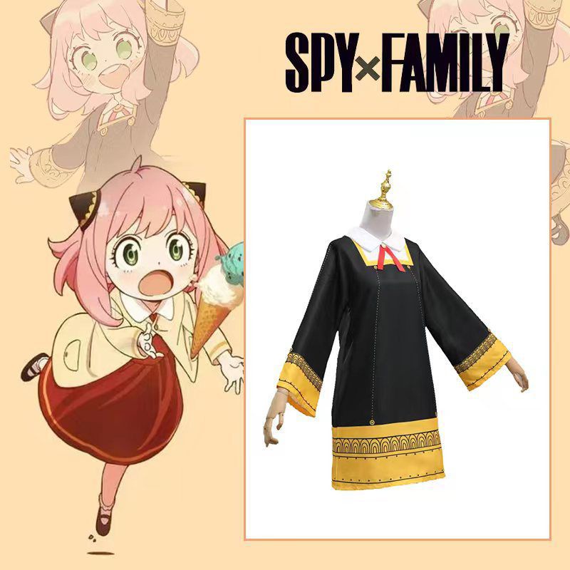 Quality Essential Anya Forger Cosplay Costume full set JP Anime Spy X Family Party Role Outfit Adults Kids Halloween ... - Image 3
