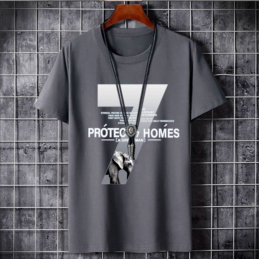 Must Essential Ready Stock【Flash Sale】Graphic Tees Round Neck Men Shirt Korean Slim Men's Short Sleeve T Summer T... - Image 2