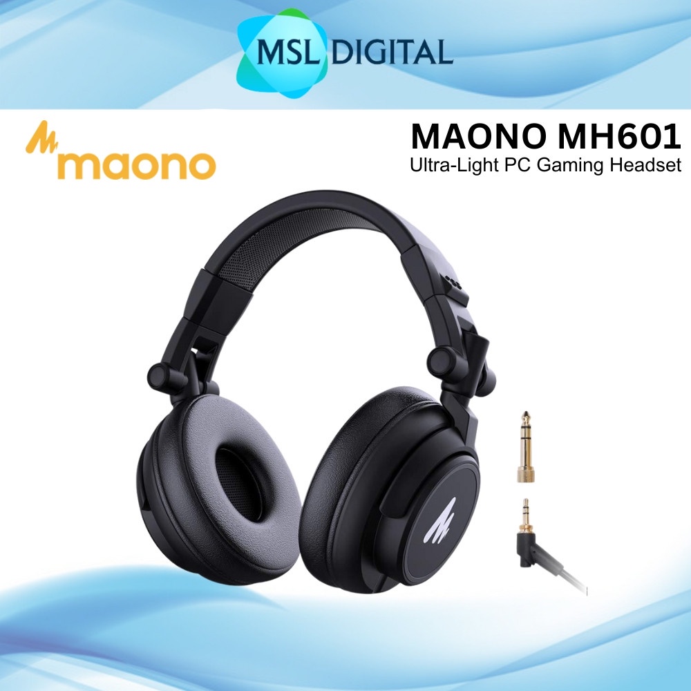 MAONO AU-MH601 50MM Drivers Over Ear Stereo Monitor Closed Back Headphones for Music, DJ, Podcast