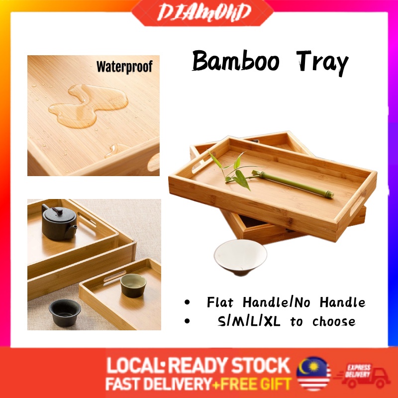 Diamond Wooden Trays Rectangle Tray Serving Tray Wood Bamboo Serving Tray Talam Kayu Dulang Kayu 日式木托盘