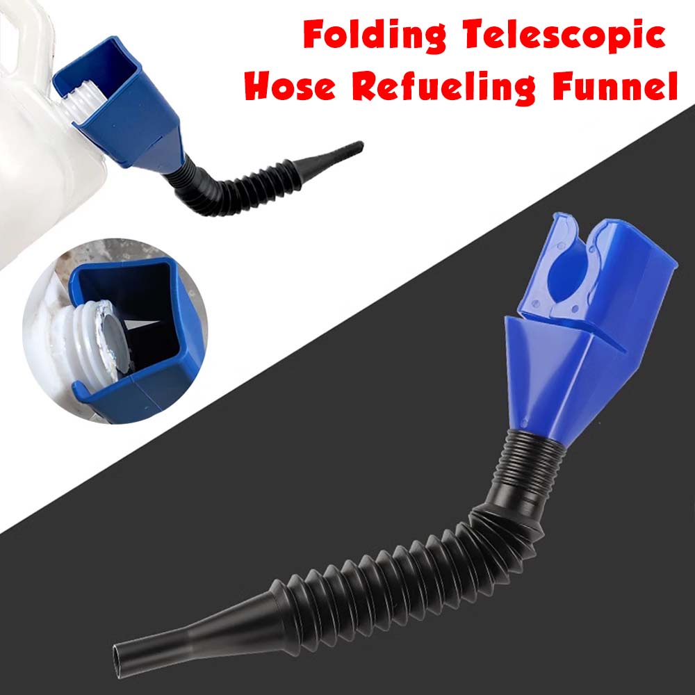 new 2024 Foldable Car Motorcycle Refueling Gasoline Engine Oil Funnel Filter Transfer Tool Plastic Snap Spill-Free Funnels Para Automóvil