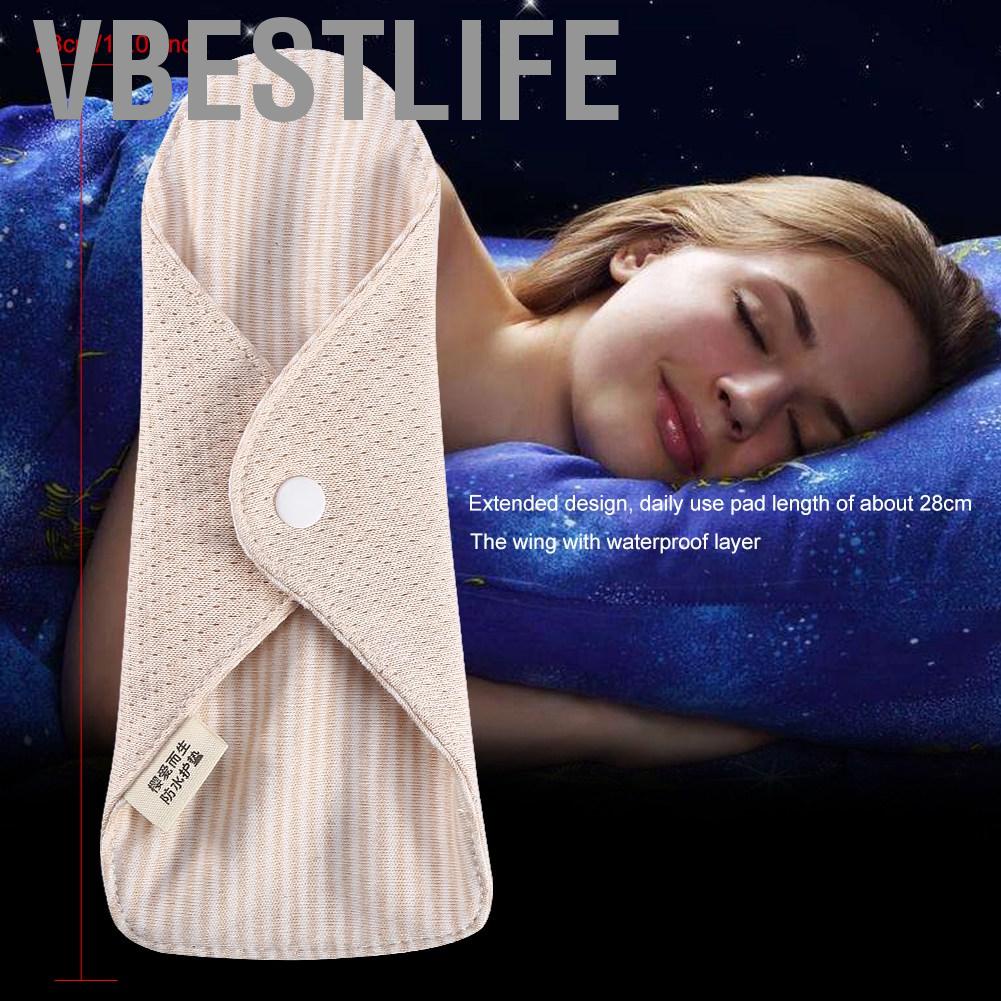 Reliable Durable VBESTLIFE 7.5 x 2.6inch Reuseable Women Feminine Sanitary Napkin Washable Pantiliner Cloth Menstrual... - Image 5