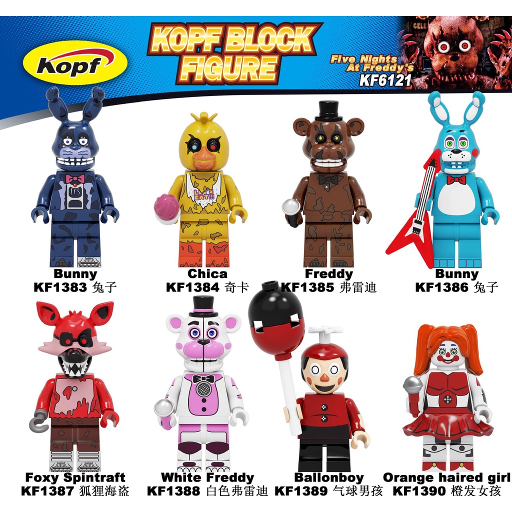 Quality Essential Minifigures Building Blocks Five Nights Freddy's Series Freddy Bonnie Chica Foxy Toys Kids - Image 5