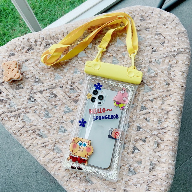 Daily Fashion SpongeBob Waterproof Phone Pouch Underwater Bag Case Swimming Diving fo IOS Android Smartphone Portable - Image 3