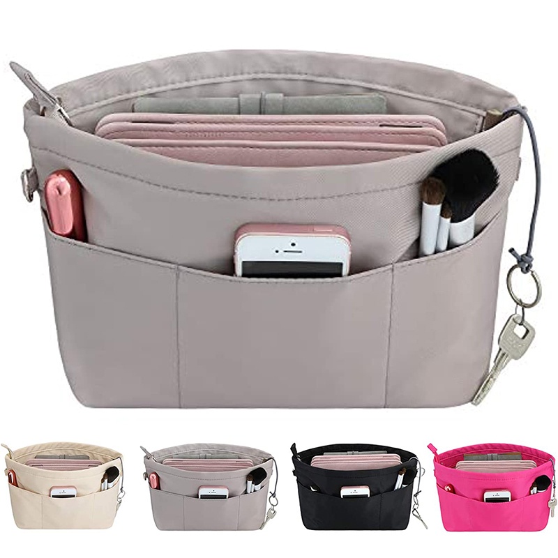 Bag Organizer Insert For Longchamp Handbag Luxury Nylon Purse Organizer Zipper Inner Bag with 13 Pockets