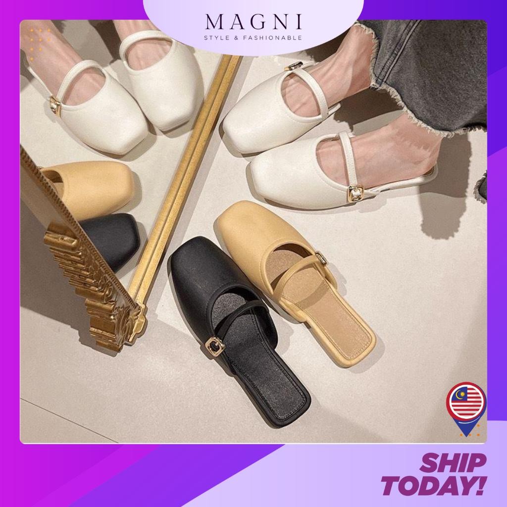 READY STOCK Magni Selipar Women Casual Slippers Summer Soft Sole Flip Flops Rainbow Colour Kasut Perempuan KP438
