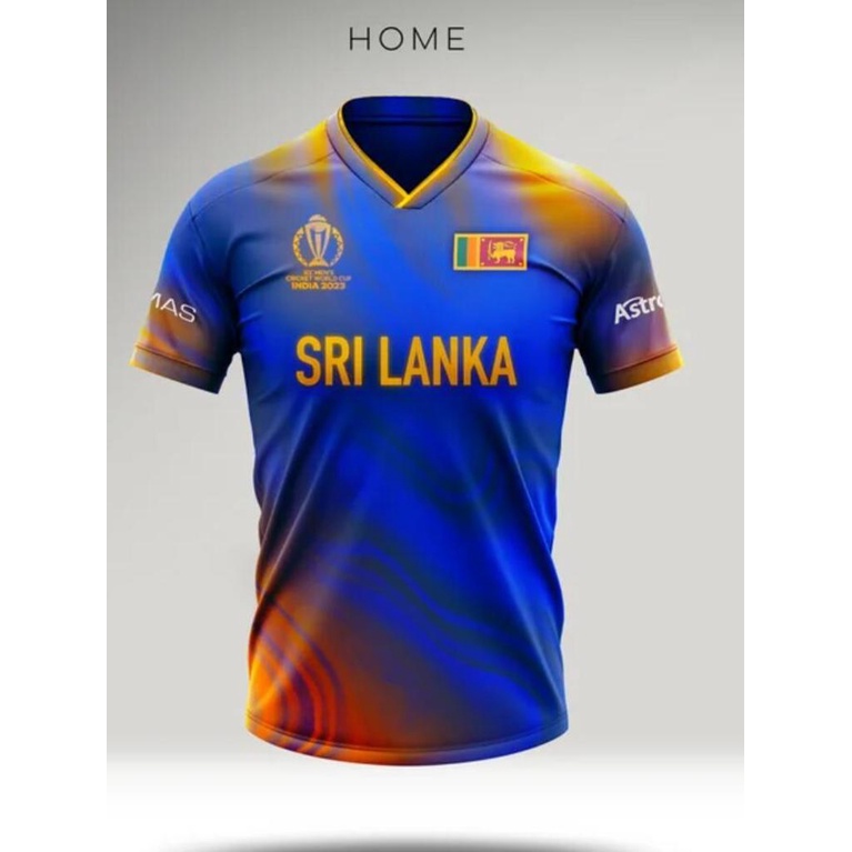 My 2023 ICC Cricket World Cup Jersey Concept Design SRI LANKA Two tone Home and Alternate T-shirts (Free Custom Name and Number)