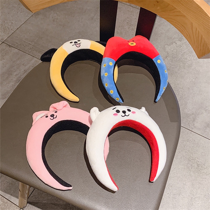 Super Cute Photo Headband Korean Version Youth League Headband Cute Plush Headband Celebrity Merchandise Influencer Street Shooting Hairpin Doll Hair Accessories