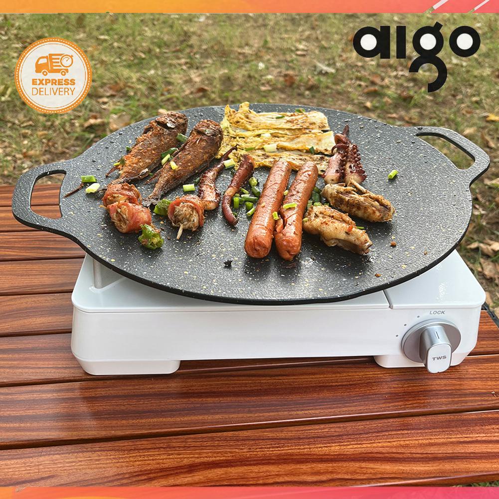 Quality Versatile BBQ Grill Pan Round Cooking Pot Non-stick Barbecue Tray Camping Supplies - Image 3