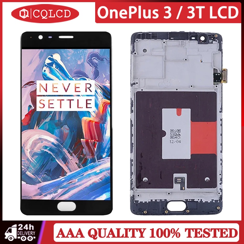 For Oneplus 3 3T LCD A3000 A3010 A3003 Display Touch Screen Assembly With Frame Panel Replacement