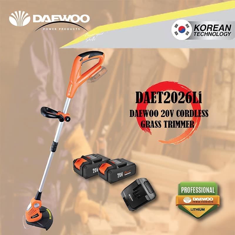 Daewoo 20V Lithium 260mm Cordless Grass Trimmer