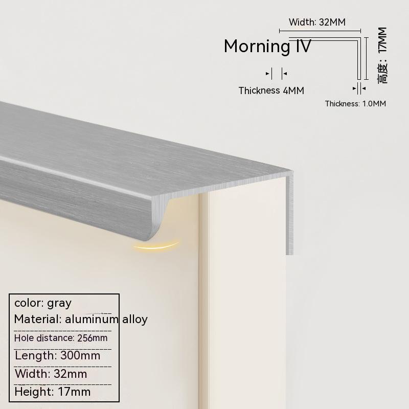 Professional Heavy Hidden Cabinet Handle Aluminum Alloy Wardrobe Handles Cupboard Door Pulls Drawer Knobs Long Furnit... - Image 3