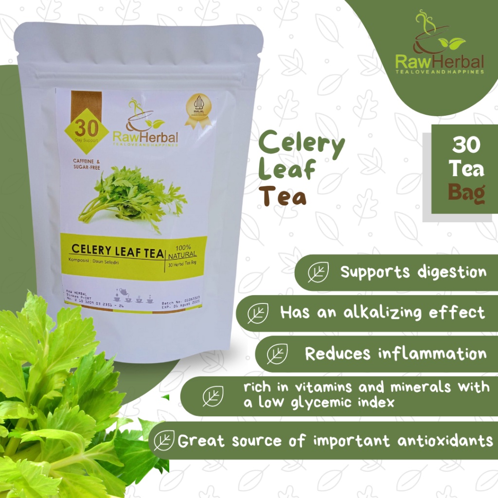 Outdoor Accessory CELERY LEAF TEA : PURE LEAVES / TEH DAUN SELEDRI (30 BAG) x1 - Image 2