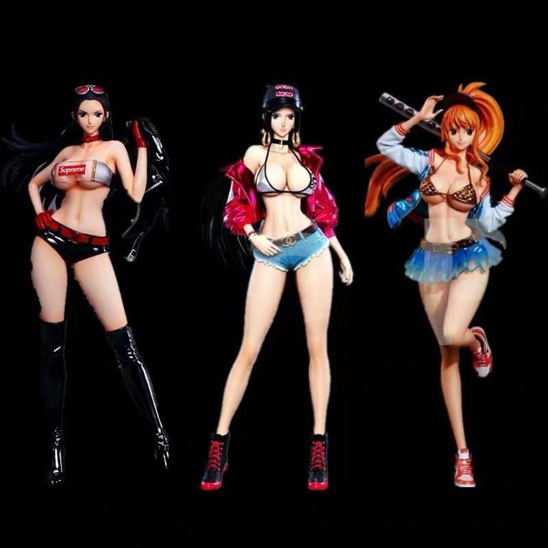 One Piece Street Wear Empress Nami Robin Fashion Sexy Anime Chassis Peripheral Ornaments Model Swimsuit Ornaments