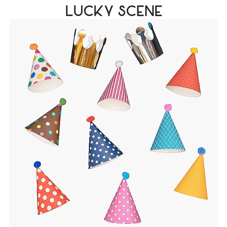 Essential Versatile 10Pcs Birthday Party Hats Crown Collection Set Kids or Adults Costume Accessories Assorted Colors... - Image 2